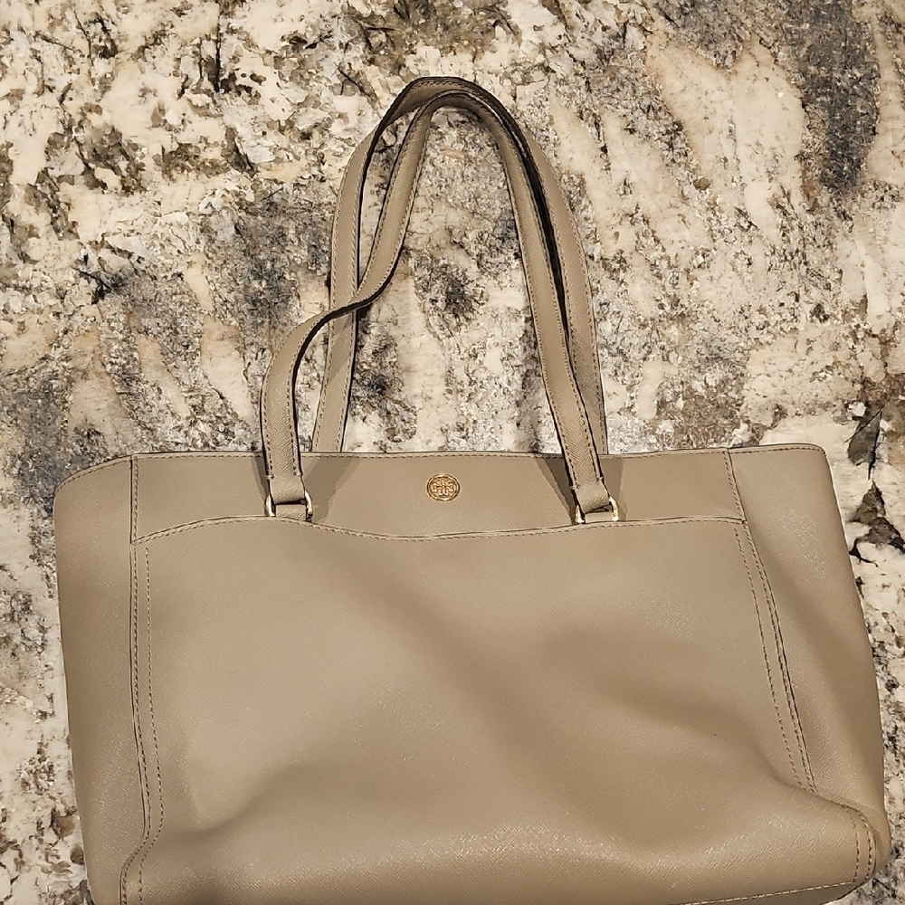 Tory Burch Taupe Tote Bag